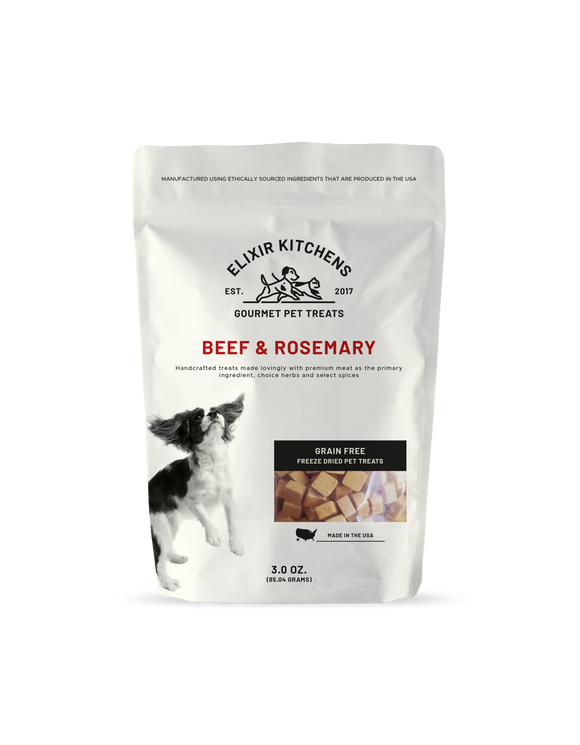 Elixir Kitchens Beef & Rosemary, 3-oz bag