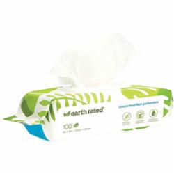 Earth Rated Compostable Pet Grooming Wipes, Unscented, 100-count