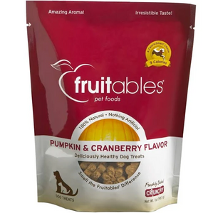 Fruitables Pumpkin & Cranberry Flavor Crunchy Dog Treats, 7-oz bag