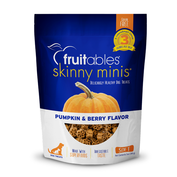 Fruitables Skinny Minis Pumpkin & Berry Flavor Soft & Chewy Dog Treats, 5-oz bag