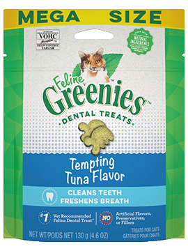 Greenies Tempting Tuna Dental Treats For Cats, 4.6-oz