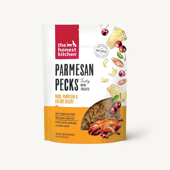 The Honest Kitchen Parmesan Pecks Duck & Cherry Recipe Dog Cookie, 8-oz bag