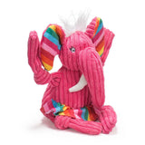 HuggleHounds Rainbow Elephant Knottie, Small and Large