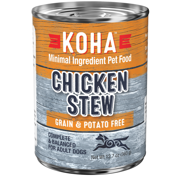 Koha Minimal Ingredient Chicken Stew for Dogs, 12.7-oz cans