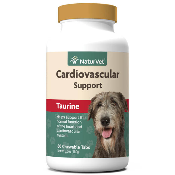 NaturVet Cardiovascular Support Taurine Dog Supplement, 60-count