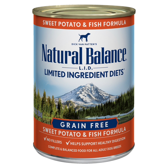 Natural Balance LID Sweet Potato & Salmon Canned Dog Food, 13-oz can
