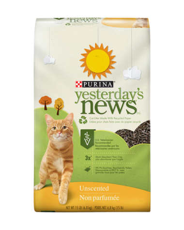 Purina Yesterday's News Recycled Paper Original Unscented Cat Litter, 30-lb bag