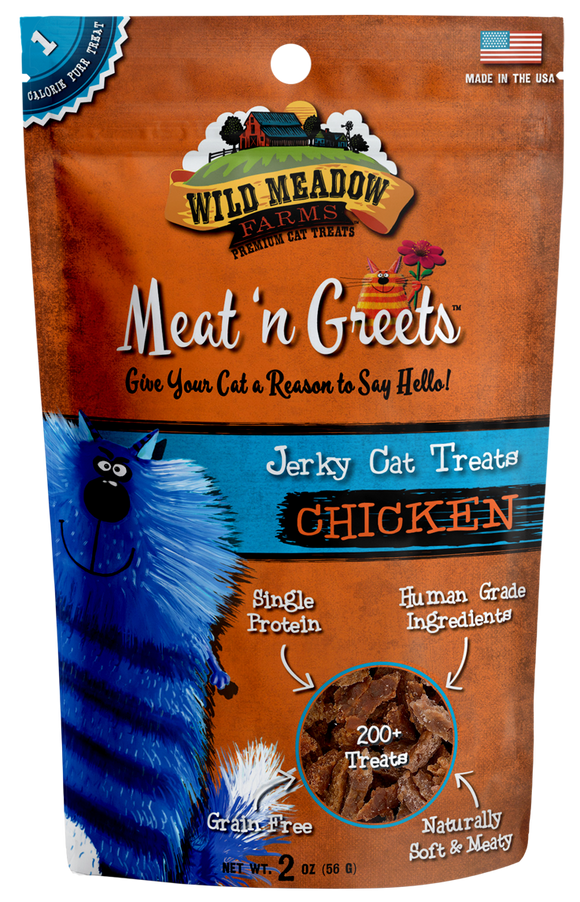 Wild Meadow Farms Meat 'N Greets Chicken, 2-oz, bag