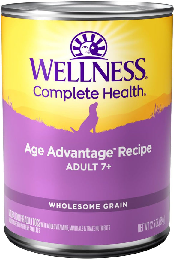 Wellness Complete Health Age Advantage Senior Canned Dog Food, 12.5-oz can