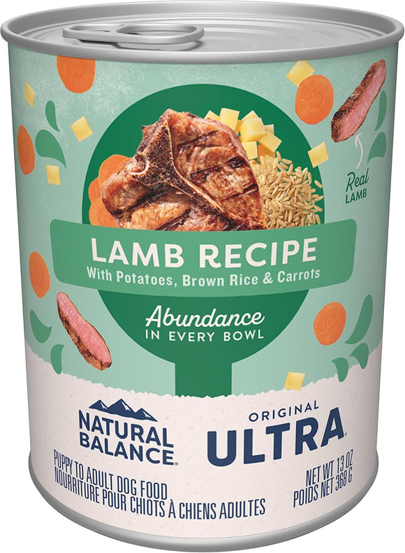 Natural Balance Ultra Premium Lamb Formula Canned Dog Food, 13-oz can