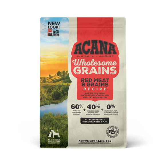 ACANA Wholesome Grains Red Meat & Grains Dry Dog Food