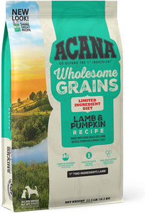 ACANA Wholesome Grains Lamb & Pumpkin Formula Dry Dog Food, 22.5-lb bag