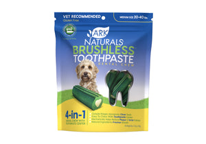 Ark Naturals Breath-Less Brushless Toothpaste Medium Dog Chews, 18-oz bag