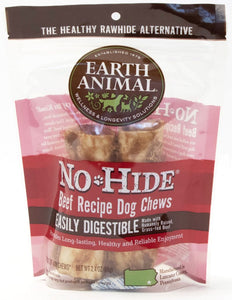 Earth Animal No-Hide Beef Chew Dog Treat, 4-in, 2-pack