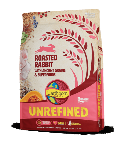 Earthborn Unrefined Dry Dog Food with Ancient Grains & Superfoods, Roasted Rabbit