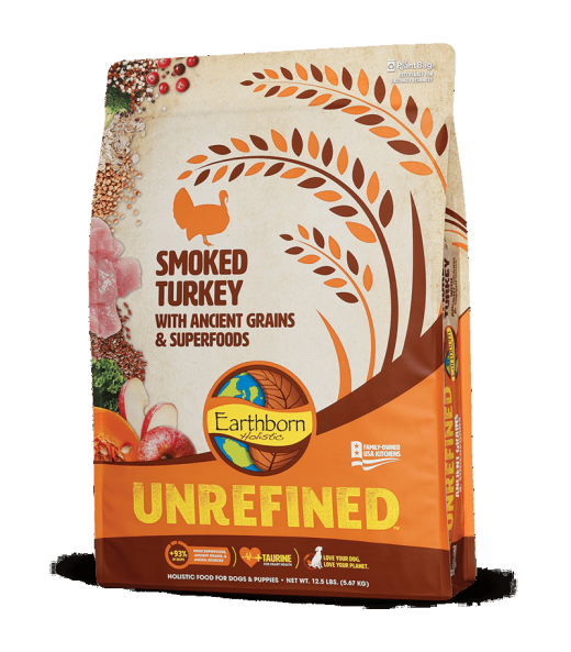 Earthborn Unrefined Dry Dog Food with Ancient Grains & Superfoods, Smoked Turkey