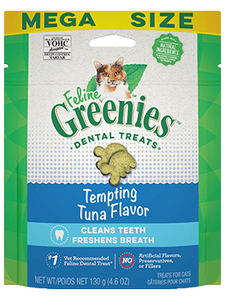 Greenies Tempting Tuna Dental Treats For Cats, 4.6-oz