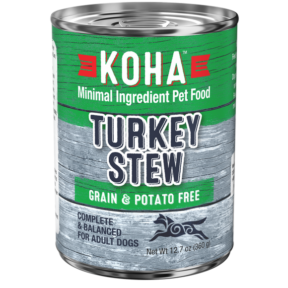 Koha Minimal Ingredient Turkey Stew for Dogs, 12.7-oz cans