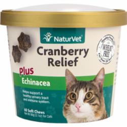 NaturVet Cat Cranberry Relief Soft Chew, 60-count cup