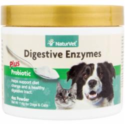 NaturVet Digestive Enzyme Powder, 4-oz jar