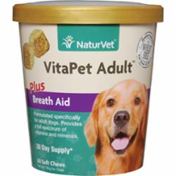 NaturVet Dog VitaPet™ Adult Daily Vitamins Soft Chew, 60-count cup