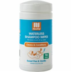 Nootie Sweet Pea & Vanilla Dog & Cat Waterless Shampoo Wipes, 70 count