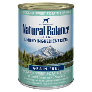 Natural Balance LID Chicken & Sweet Potato Formula Canned Dog Food, 13-oz can