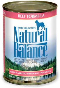 Natural Balance Ultra Premium Beef Formula Canned Dog Food, 13-oz can