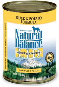 Natural Balance LID Potato & Duck Formula Canned Dog Food, 13-oz can