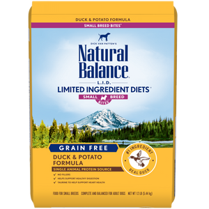 Natural Balance L.I.D. Limited Ingredient Diets Potato & Duck Small Breed Bites Formula Grain-Free Dry Dog Food