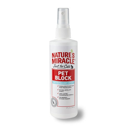 Nature's Miracle Pet Block Repellent Spray - Just for Cats, 8-oz