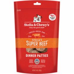 Stella & Chewy's Dog Freeze Dried Raw Food Dinner Patties Super Beef, 14-oz bag