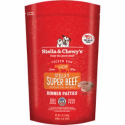 Stella & Chewy's Dog Frozen Raw Food Dinner Patties Super Beef, 3-lb bag