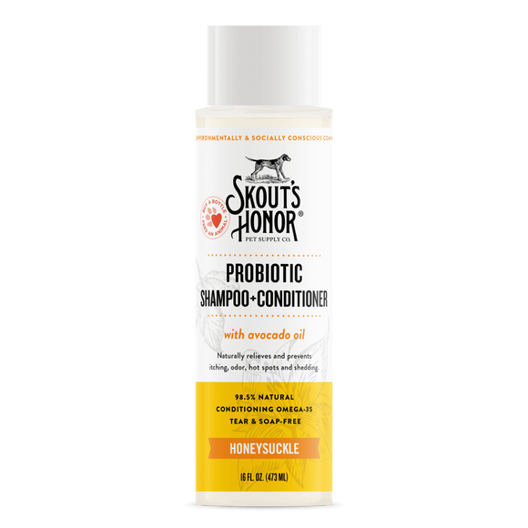 Skout's Honor Probiotic Honeysuckle Pet Shampoo, 16-oz bottle