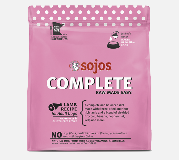 Sojos Complete Freeze-Dried Dog Food, Lamb Recipe, 1.75-lb bag