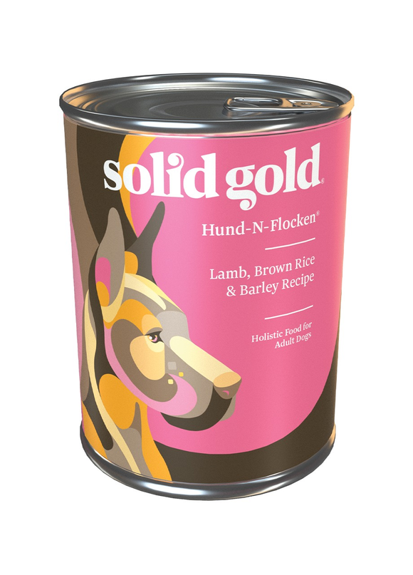 Solid Gold Hund-n-Flocken Lamb, Brown Rice & Barley Recipe Dog Food, 13.2-oz cans