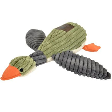 Tall Tails Squeaker Duck Sage Dog Toy, 12-in