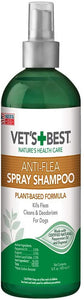 Vets Best Anti-Flea Easy Spray Shampoo for Dogs, 16-oz bottle