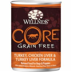 Wellness Core Turkey, Chicken Liver & Turkey Liver Canned Dog Food, 12.5-oz can