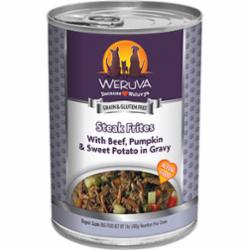 Weruva Dog Classic Steak Frites with Beef, Pumpkin & Sweet Potatoes in Gravy Grain-Free Wet Dog Food, 14-oz can
