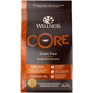 Wellness CORE Grain-Free Original Turkey & Chicken Recipe Dry Dog Food, 24-lb bag