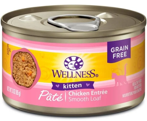 Wellness Complete Health Chicken Pâté Kitten Food, 3-oz can