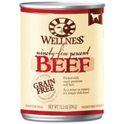 Wellness 95% Beef Canned Dog Food, 13.2-oz can