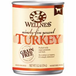 Wellness 95% Turkey Canned Dog Food, 13.2-oz can