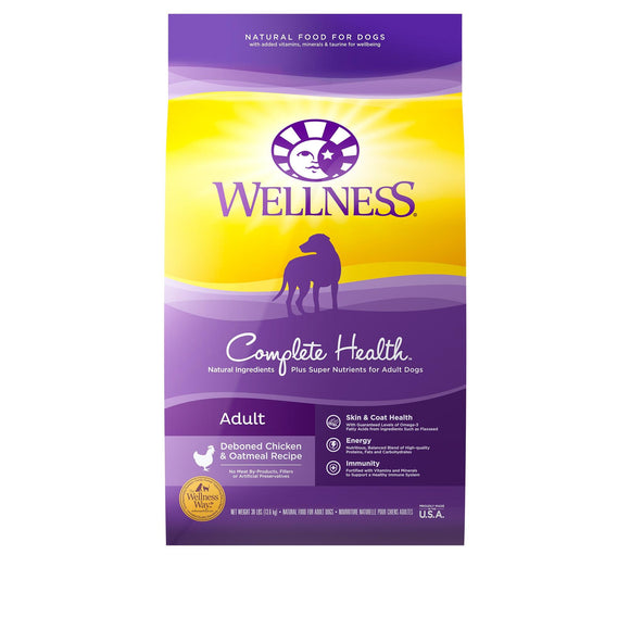 Wellness Complete Health Deboned Chicken & Oatmeal Recipe Dry Dog Food, 15 or 30-lb bag