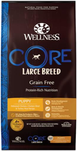 Wellness CORE Grain-Free Large Breed Puppy Dry Dog Food, 24-lb bag