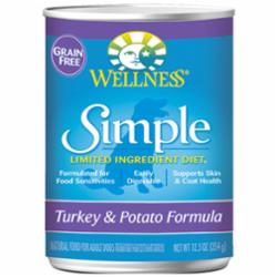 Wellness Simple Turkey and Potato Canned Dog Food, 12.5-oz can