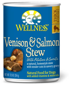 Wellness Venison & Salmon Stew with Potatoes & Carrots Canned Dog Food, 12.5-oz can