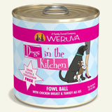 Weruva Dogs in the Kitchen Fowl Ball with Chicken Breast & Turkey Au Jus Grain-Free Canned Dog Food, 10-oz can