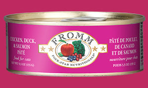 Fromm Chicken, Duck & Salmon Pate Canned Cat Food, 5.5-oz can